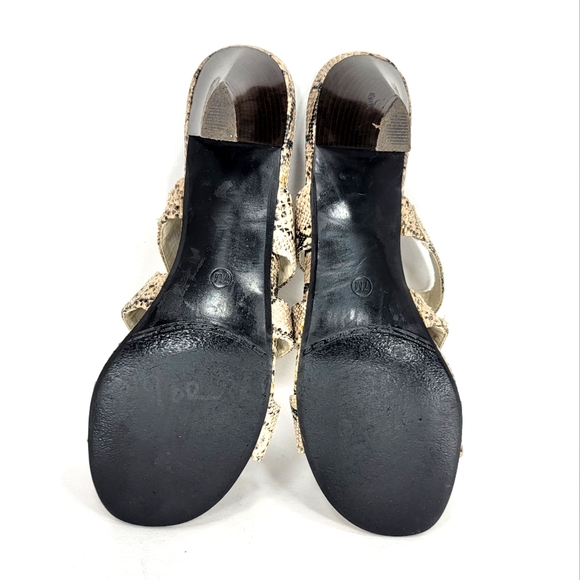 Nicole Olympia Snake Print, Strappy, Open Toe Heeled Sandal. Women's 7M - Picture 14 of 14